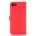 Elegant Lichi Grain  Flip  PU Leather Case Stand Cover with Card Slot for iPhone 7 - Red