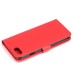 Elegant Lichi Grain  Flip  PU Leather Case Stand Cover with Card Slot for iPhone 7 - Red