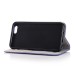 Elegant Linen Pattern PU Leather Flip Wallet Case for iPhone 7 - Light blue