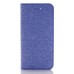 Elegant Linen Pattern PU Leather Flip Wallet Case for iPhone 7 - Light blue