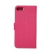 Elegant Litchi Grain Magnetic Stand Flip Leather Case for iPhone 7 - Magenta