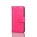 Elegant Magnet Inlaid Stand Flip Crazy Horse Leather Case with Card Slot for Samsung Galaxy S7 Edge G935- Rose red