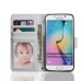 Elegant Magnet Inlaid Stand Flip Crazy Horse Leather Case with Card Slot for Samsung Galaxy S7 Edge G935- White