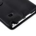 Elegant Magnetic Stand Folio Leather Case with Card Slot for Samsung Galaxy Note 4 - Black