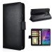 Elegant Magnetic Stand Folio Leather Case with Card Slot for Samsung Galaxy Note 4 - Black