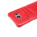 Elegant Oil Wax Leather Back Case with Card Slot for Samsung Galaxy S7 Edge G935 - Red