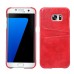 Elegant Oil Wax Leather Back Case with Card Slot for Samsung Galaxy S7 Edge G935 - Red