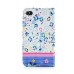 Elegant Rhinestone Magnetic Flip Leather Case with Card Slot Cover for iPhone 4/4S - Blue Flowers