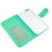 Elegant Slick Rhinestone Magnetic Snap PU Leather Folio Stand Case With Card Slots For iPhone 6 4.7 inch - Green
