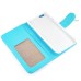 Elegant Slick Rhinestone Magnetic Snap PU Leather Folio Stand Case With Card Slots For iPhone 6 4.7 inch - Light Blue