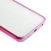 Elegant Transparent Clear Back Colored Frame Hard Case Phone Cover For Samsung Galaxy S6 Edge - Pink