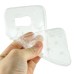 S6 Edge غطاء حماية شفاف برسم قلب بلون أبيض للجالكسي
