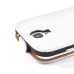 Elegant Vertical Magnetic Flip Leather Case for Samsung Galaxy S4 - White