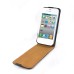 Elegant Vertical Magnetic Flip Leather Case for iPhone 4 iPhone 4S - Black