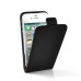 Elegant Vertical Magnetic Flip Leather Case for iPhone 4 iPhone 4S - Black