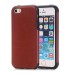 Elegant and Fashion Pull-Up PU Leather and PC Hybrid Back Case Cover for iPhone SE / 5 / 5s - Brown