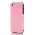 Elegant and Fashion Pull-Up PU Leather and PC Hybrid Back Case Cover for iPhone SE / 5 / 5s - Pink