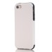 Elegant and Fashion Pull-Up PU Leather and PC Hybrid Back Case Cover for iPhone SE / 5 / 5s - White