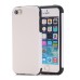 Elegant and Fashion Pull-Up PU Leather and PC Hybrid Back Case Cover for iPhone SE / 5 / 5s - White