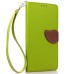 Elegant litchi Grain Leaf Design Leather Folio Case for Samsung Galaxy S7 Edge - Green