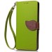 Elegant litchi Grain Leaf Design Leather Folio Case for Samsung Galaxy S7 Edge - Green