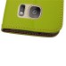 Elegant litchi Grain Leaf Design Leather Folio Case for Samsung Galaxy S7 G930 - Green