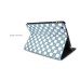 Embossed Checkered Pattern Flip Leather Case for iPad 2 - Light Blue