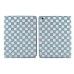 Embossed Checkered Pattern Flip Leather Case for iPad 2 - Light Blue