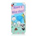 Embossed Front Screen Protector and Back Cover Sticker Protector for iPhone 5 iPhone 5s - Animals