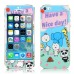 Embossed Front Screen Protector and Back Cover Sticker Protector for iPhone 5 iPhone 5s - Animals