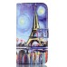 Embossment Style PU Leather Flip Wallet Case for Samsung Galaxy S7 - Oil Painted Eiffel Tower