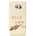 Embossment Style PU Leather Flip Wallet Case for Samsung Galaxy S7 - Smile Cat