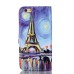 Embossment Style PU Leather Flip Wallet Case for iPhone 6 / 6s - Oil Painted Eiffel Tower