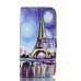 Embossment Style PU Leather Flip Wallet Case for iPhone 6 / 6s - Oil Painted Eiffel Tower