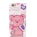 Embossment Style PU Leather Flip Wallet Case for iPhone 6 / 6s - Pink Bear