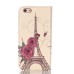 Embossment Style PU Leather Flip Wallet Case for iPhone 6 / 6s - Rose Eiffel Tower