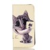 Embossment Style PU Leather Flip Wallet Case for iPhone 6 / 6s - Smile Cat