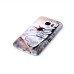 Embossment Style Printed Hard Plastic Back Cover for Samsung Galaxy S6 Edge - Little Rose LOVE