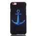 Embossment Style Printed Hard Plastic Back Cover for iPhone 6 / 6s - Blue Anchor