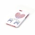 Embossment Style Printed Hard Plastic Back Cover for iPhone 6 / 6s Plus - Heart Elephants