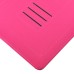 Embroider Pattern Wake / Sleep Stand PU Leather Folio Case With Card Slots For iPad 2 /3 / 4 - Magenta