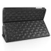 Embroidering Flower Pattern Smart Cover Stand Flip Leather Case with Card Slot for iPad Air ( iPad 5 ) - Black