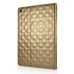 Embroidering Flower Pattern Smart Cover Stand Flip Leather Case with Card Slot for iPad Air ( iPad 5 ) - Gold