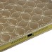 Embroidering Flower Pattern Smart Cover Stand Flip Leather Case with Card Slot for iPad Air ( iPad 5 ) - Gold