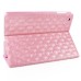 Embroidering Flower Pattern Smart Cover Stand Flip Leather Case with Card Slot for iPad Air ( iPad 5 ) - Pink