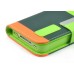 Exquisite Multicolored Magnetic Lychee Grain Wallet Folio Leather Stand Case With Card Slots And Strap For iPhone 4 / 4S