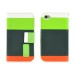 Exquisite Multicolored Magnetic Lychee Grain Wallet Folio Leather Stand Case With Card Slots And Strap For iPhone 4 / 4S