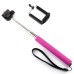 Extendable Stainless Steel Handheld Monopod for Smartphone - Pink