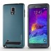 Fashion Aluminum Metal And TPU Anti-Skid Back Cover Case For Samsung Galaxy Note 4 - Dark Blue