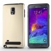 Fashion Aluminum Metal And TPU Anti-Skid Back Cover Case For Samsung Galaxy Note 4 - Gold